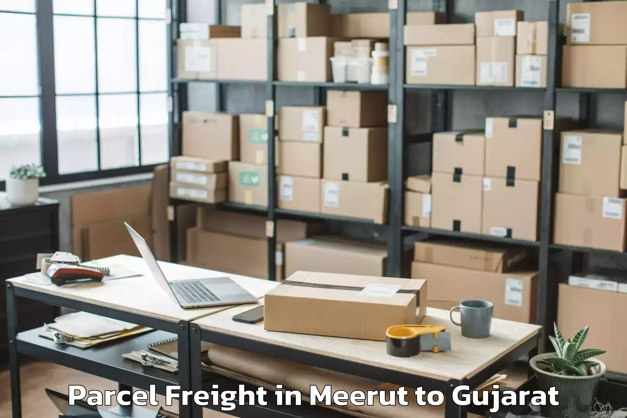 Meerut to Dharmsinh Desai University Nad Parcel Freight Booking